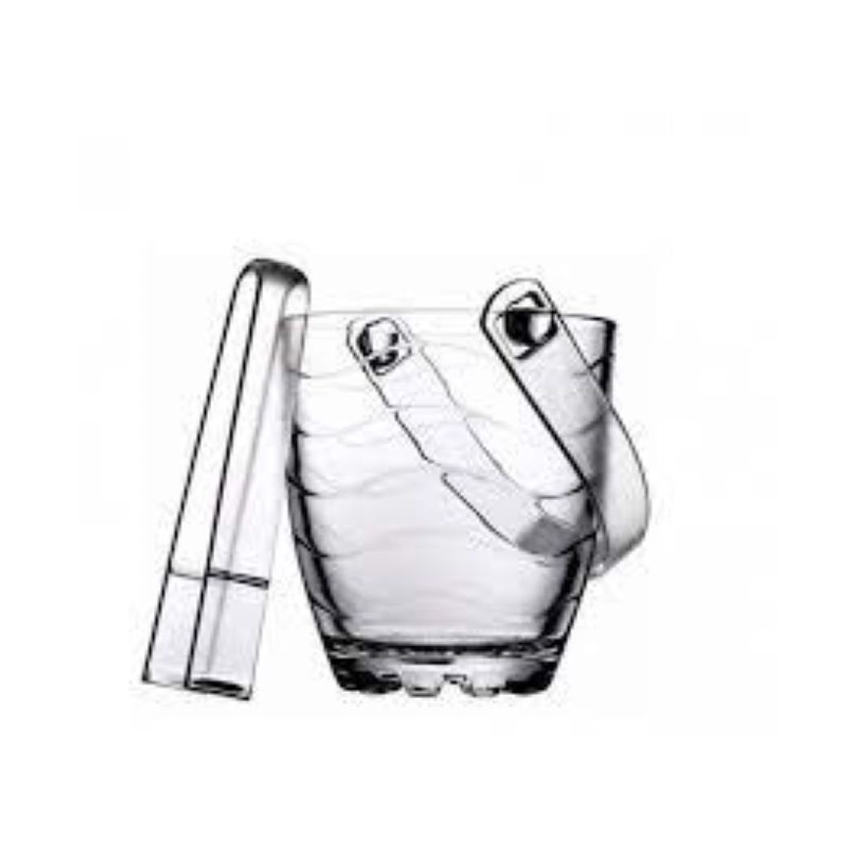 PASABAHCE - Hielera Vidrio Con Tenaza Pasabahce