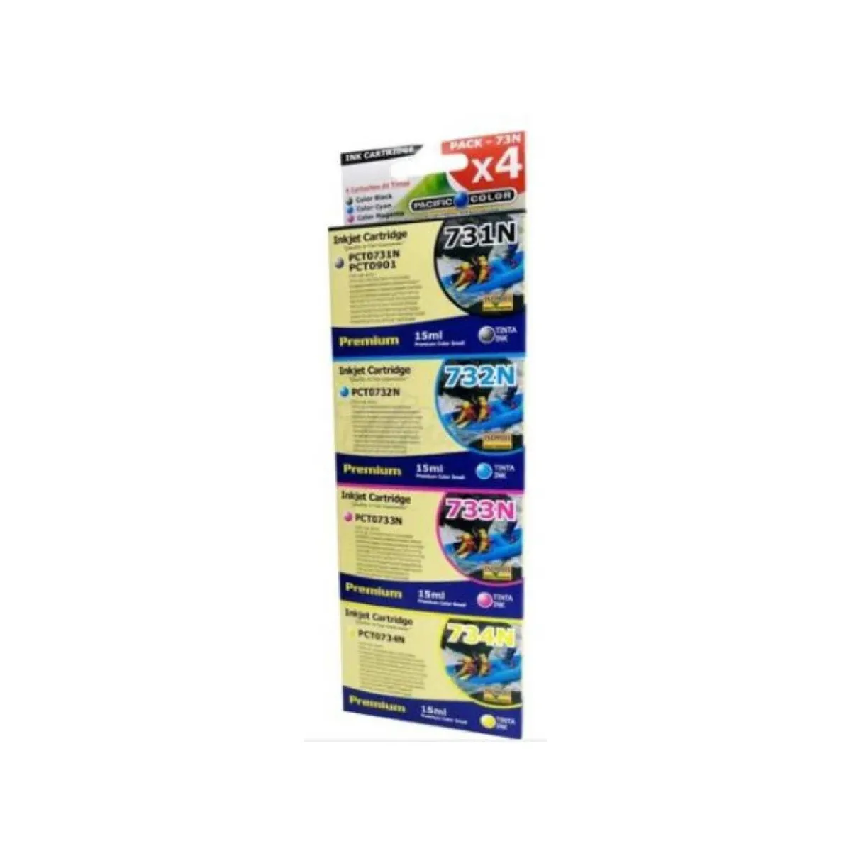 Tinta alternativa compatible epson 73 o 90 xl pack, marca PACIFIC COLOR - Foto Principal