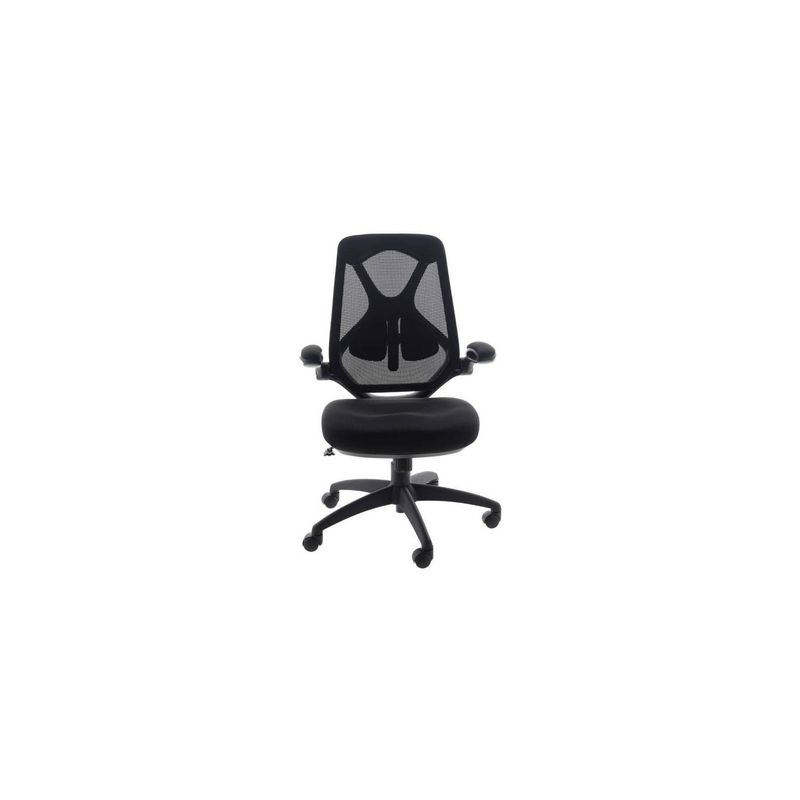 SM - Silla de oficina tebas con brazos tapizados color negro