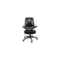 SM - Silla de oficina tebas con brazos tapizados color negro