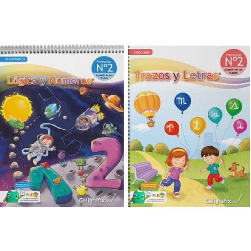 CALIGRAFIX - PACK CALIGRAFIX TRAZOS Y LETRAS 2 Y LOGICA Y NUMEROS 2, EDICION ACTUALIZADA