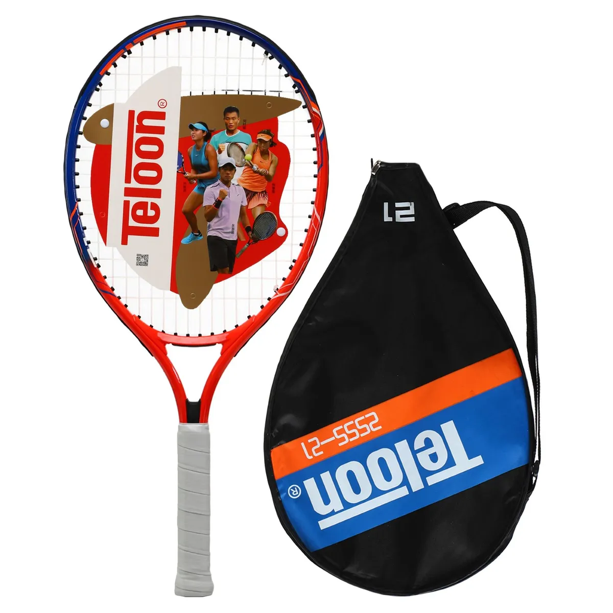 TELOON - Raqueta Tenis Niños (4-5 años) Teloon 21 Pulgadas Color Rojo