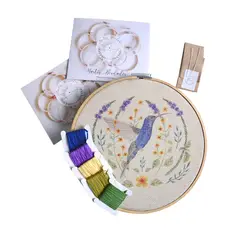 MARTIN BORDADOR - Kit de Bordado Colibrí Morado