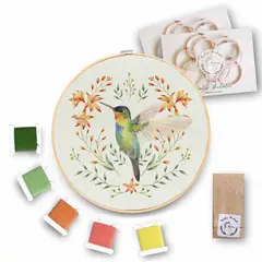 MARTIN BORDADOR - Kit de Bordado Colibrí Garganta de Fuego