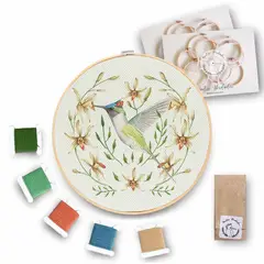 MARTIN BORDADOR - Kit de BordadoColibrí Cornudito