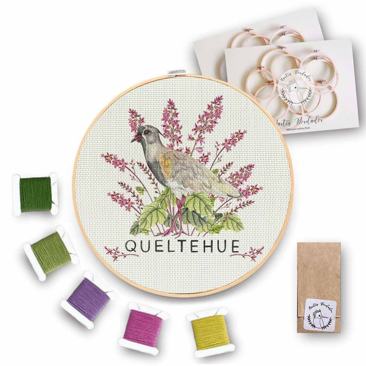 MARTIN BORDADOR - Kit de Bordado Queltehue