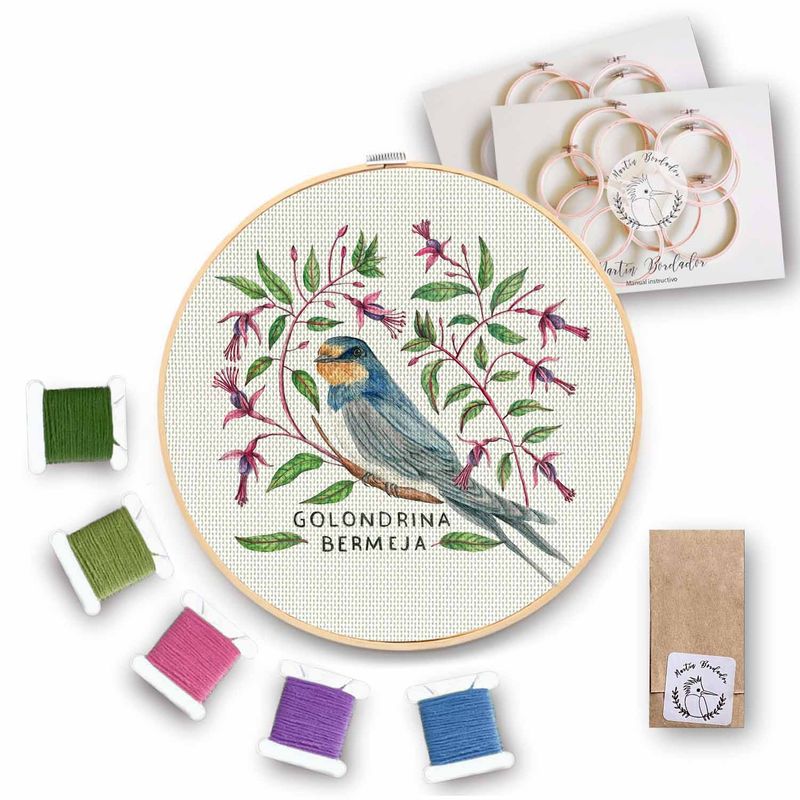 MARTIN BORDADOR - Kit de BordadoGolondrina Bermeja