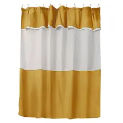 MALLORCA - Juego de Cortina para Baño 6 Piezas Mostaza.