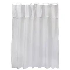 MALLORCA - Juego de Cortina para Baño Broderie Amanda 6 Piezas Blanca