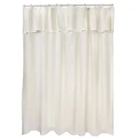 Juego de Cortina para Baño Broderie Amanda 6 Piezas Beige