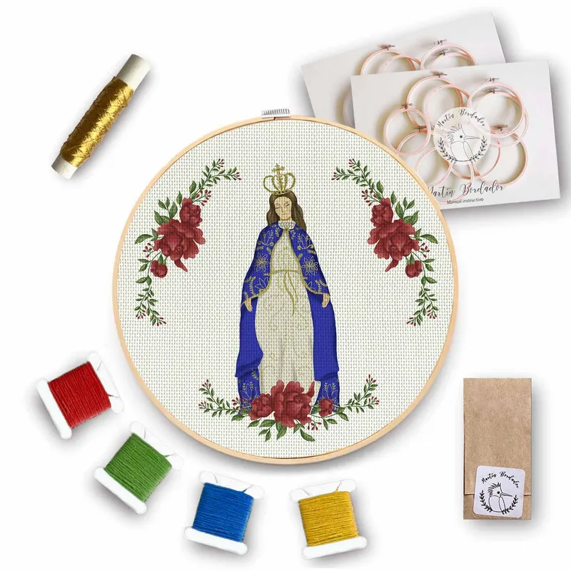 MARTIN BORDADOR - Kit de Bordado Virgen de Lo Vásquez
