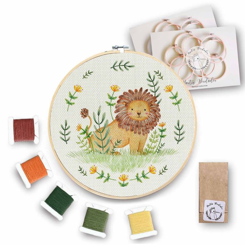 MARTIN BORDADOR - Kit de Bordado león infantil