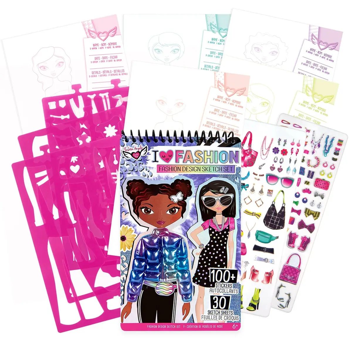 FASHION ANGELS - Portafolio Compacto Para Bocetos Y Diseños Fashion Angels