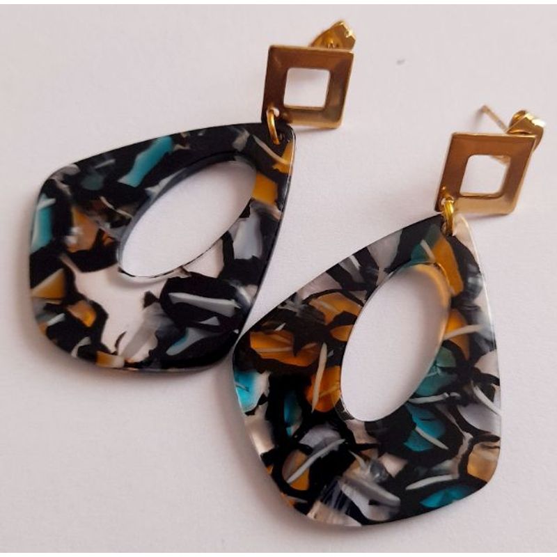 CATHALIFAUDJOYAS - Aros acrilico acero CathalifaudJoyas