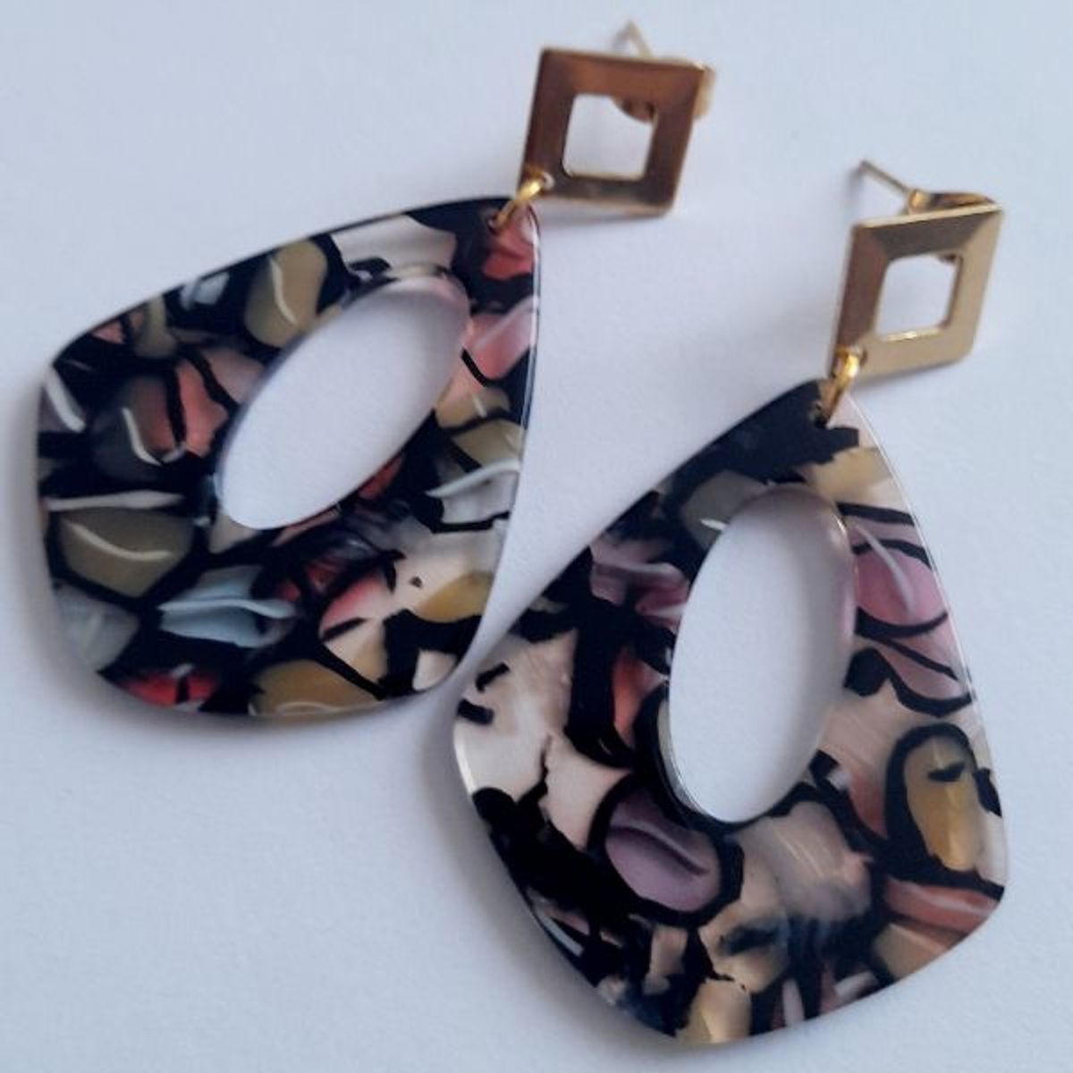 CATHALIFAUDJOYAS - Aros acrilico acero CathalifaudJoyas
