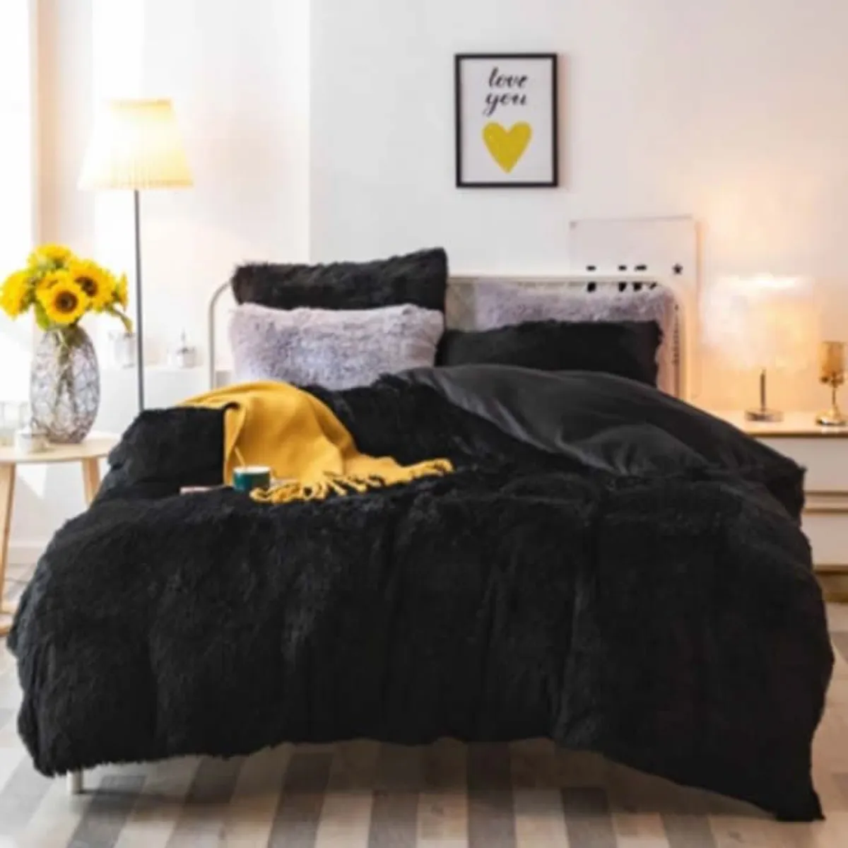 GENERICO - Cobertor Peludo Chiporro 2 Plazas - Negro