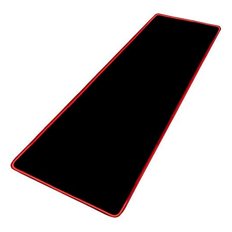 WEIBO - Mouse Pad Gamer Xl Antideslizante Negro Borde Cosido 70x30cm