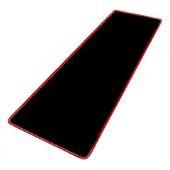 WEIBO - Mouse Pad Gamer Xl Antideslizante Negro Borde Cosido 70x30cm