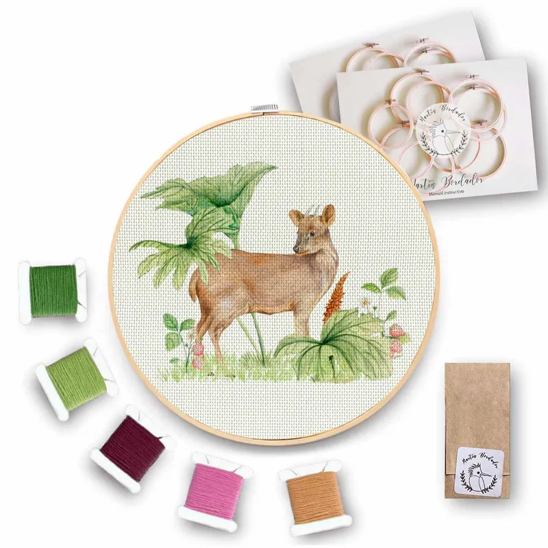 MARTIN BORDADOR - Kit de Bordado Pudú A Extinción