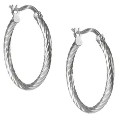 MUSA ACCESORIOS - Argollas musa plata gruesa 25mm