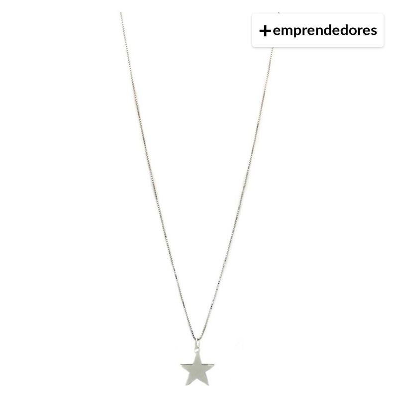 MUSA ACCESORIOS - Collar estrella xl plata