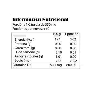 Imagen 2 del producto VITAMINA D3 800 UI