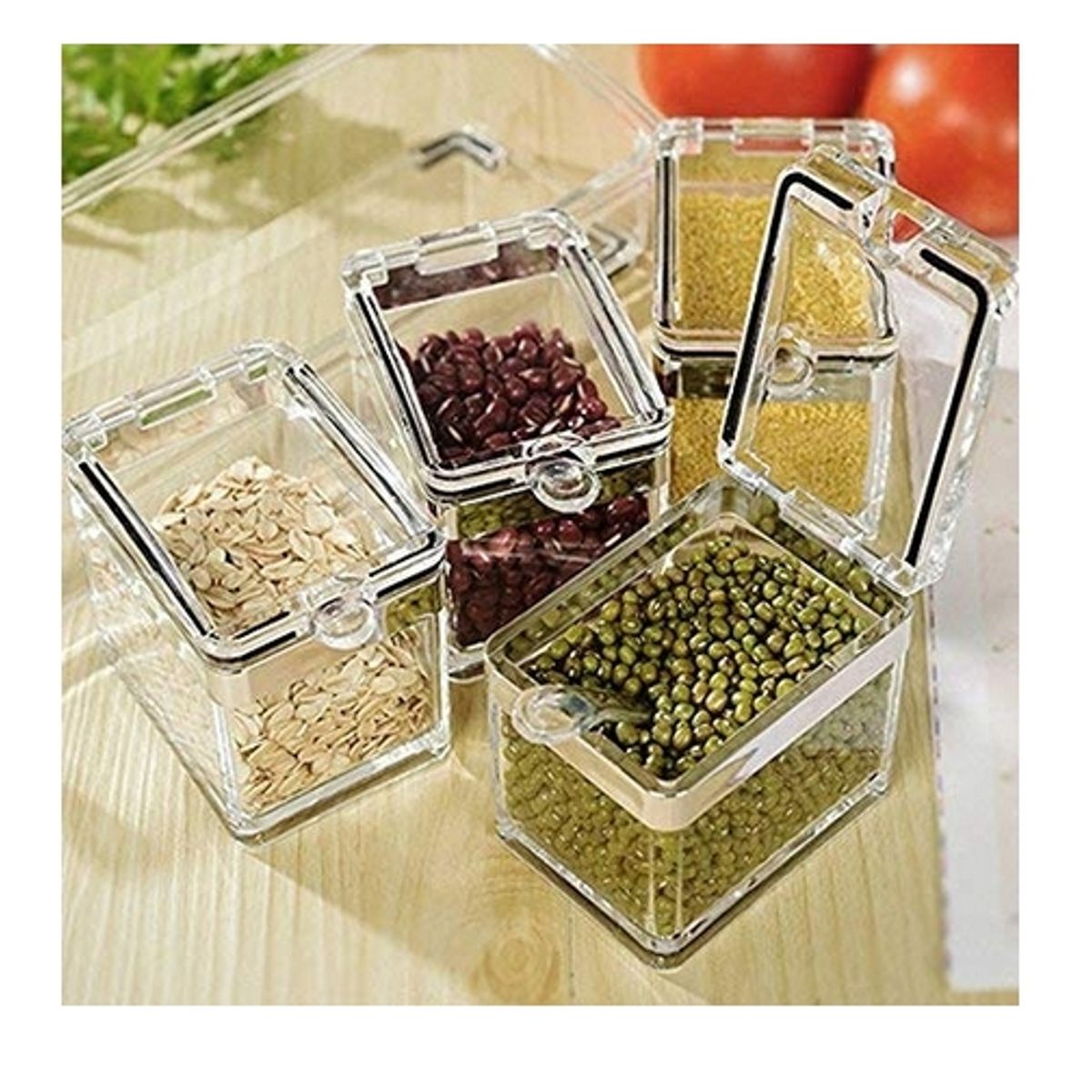 GENERICO - Especieros Frascos Condimentos Cocina Organizador Acrilico