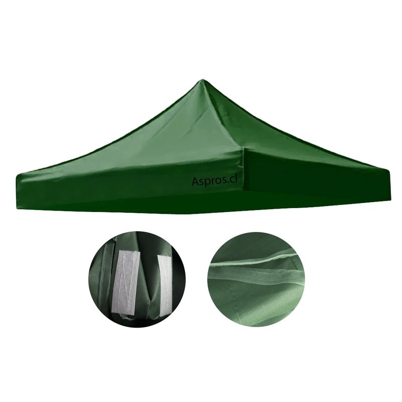 GENERICO - Lona de Repuesto para Toldo Plegable 3x3 Verde
