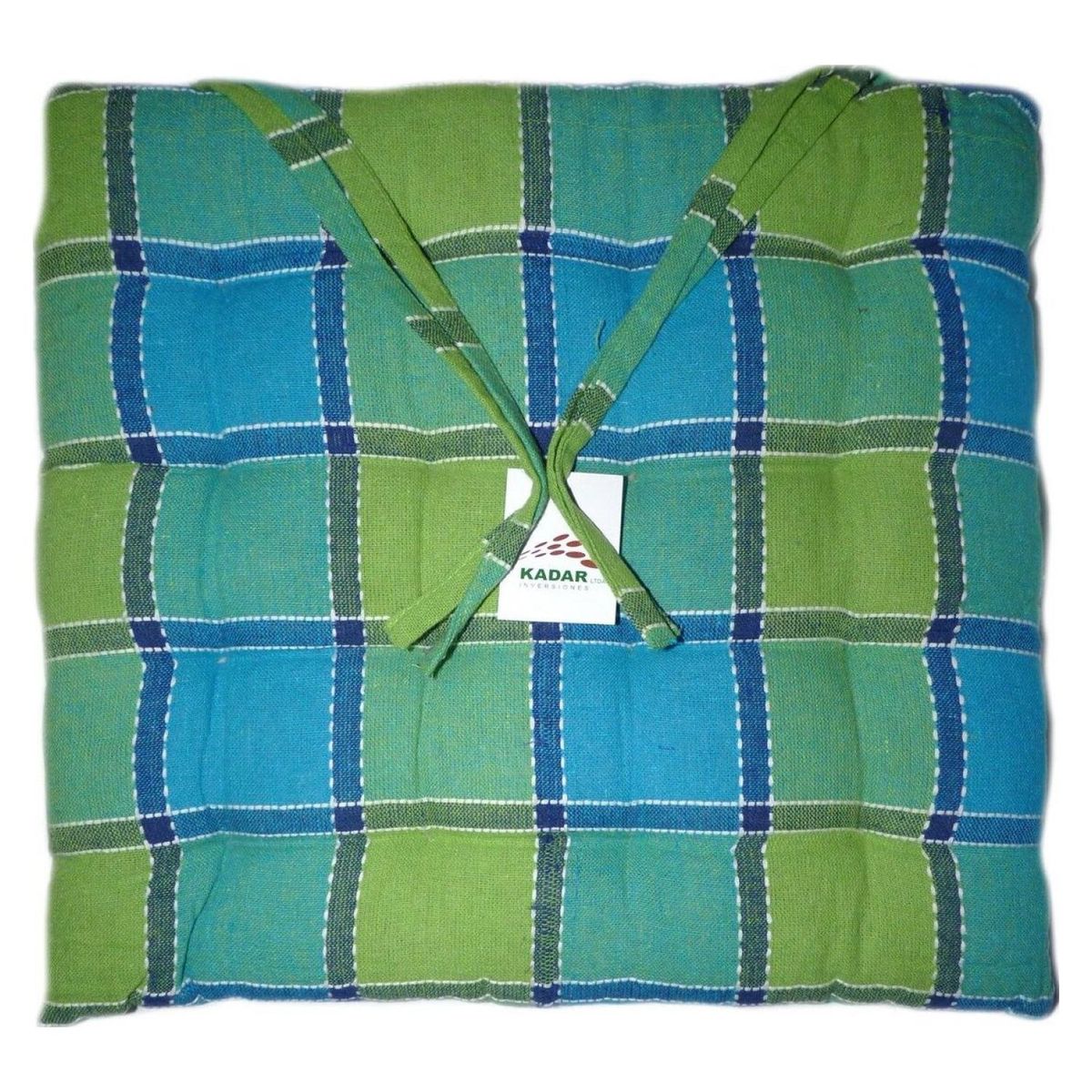 INVERSIONES KADAR - Pack De 4 Cojines Terraza Cuadros Verdes