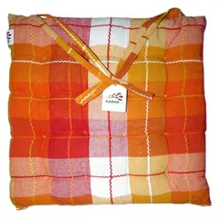 KADAR - Pack De 4 Cojines Terraza Cuadros Naranjos