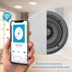 PYLE - Parlantes de Cielo 6,5 pulgadas Empotrables con Bluetooth Set De 4