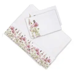 CASA ALVARINHO - Juego de Sábanas King Jardín Primaveral Rosa