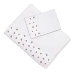 CASA ALVARINHO - Juego de Sábana 1 Plaza Estrellitas Rosa