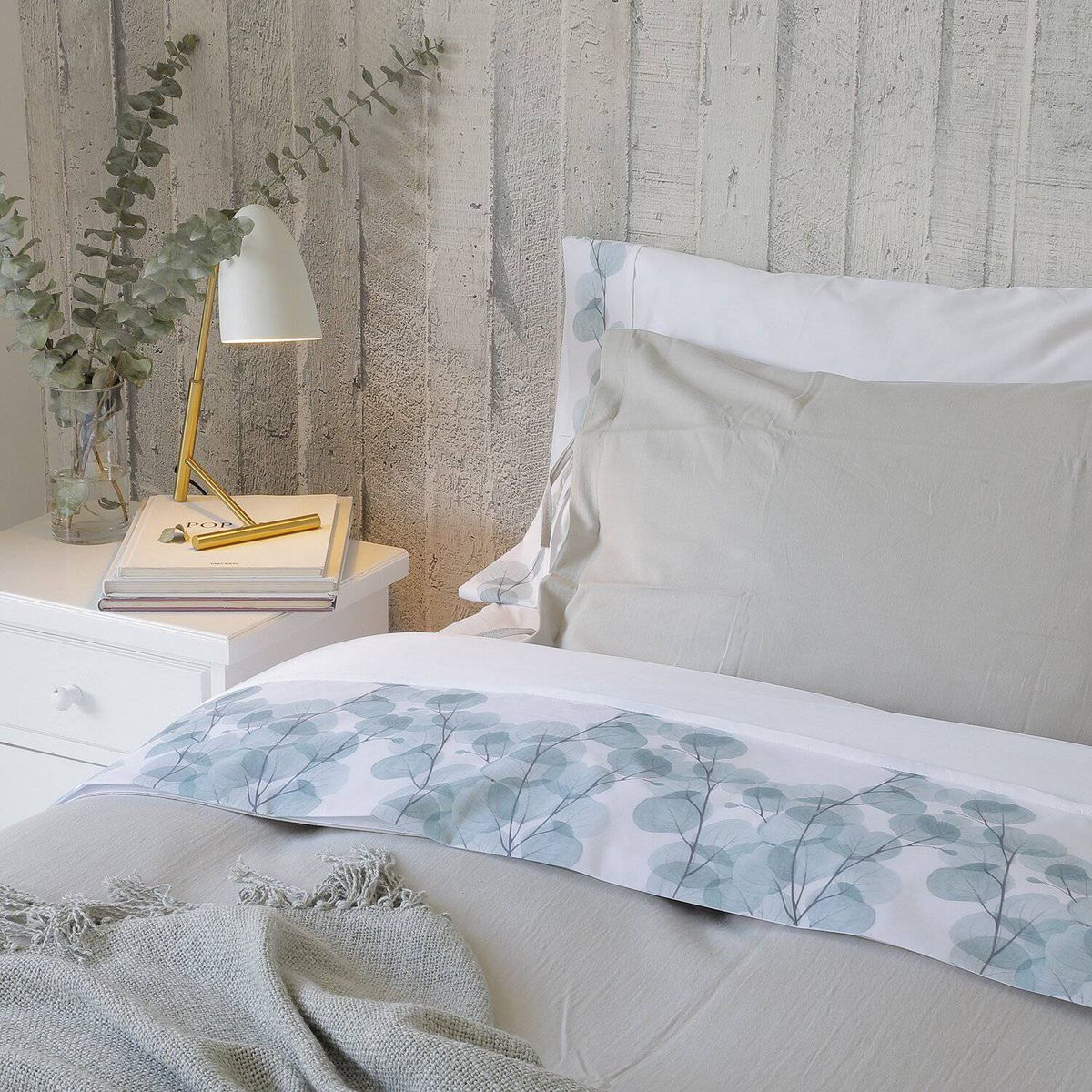 CASA ALVARINHO - Juego De Sábanas 15 Plazas Eucaliptus