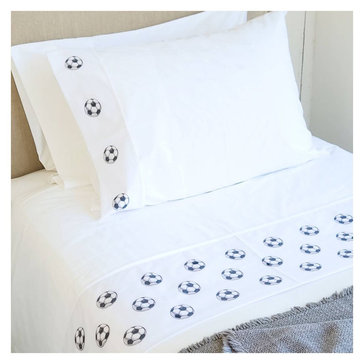 CASA ALVARINHO - Juego de Sábanas 2 Plazas Fútbol