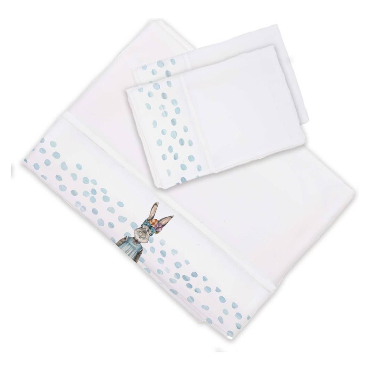 CASA ALVARINHO - Juego de Sábana 2 Plazas Coneja Flora