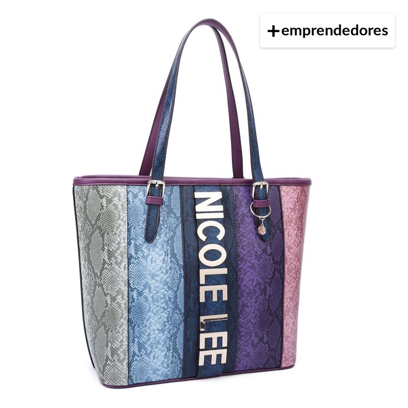 NICOLE LEE - Cartera Shopper Bag Vegan Phyton Multicolor