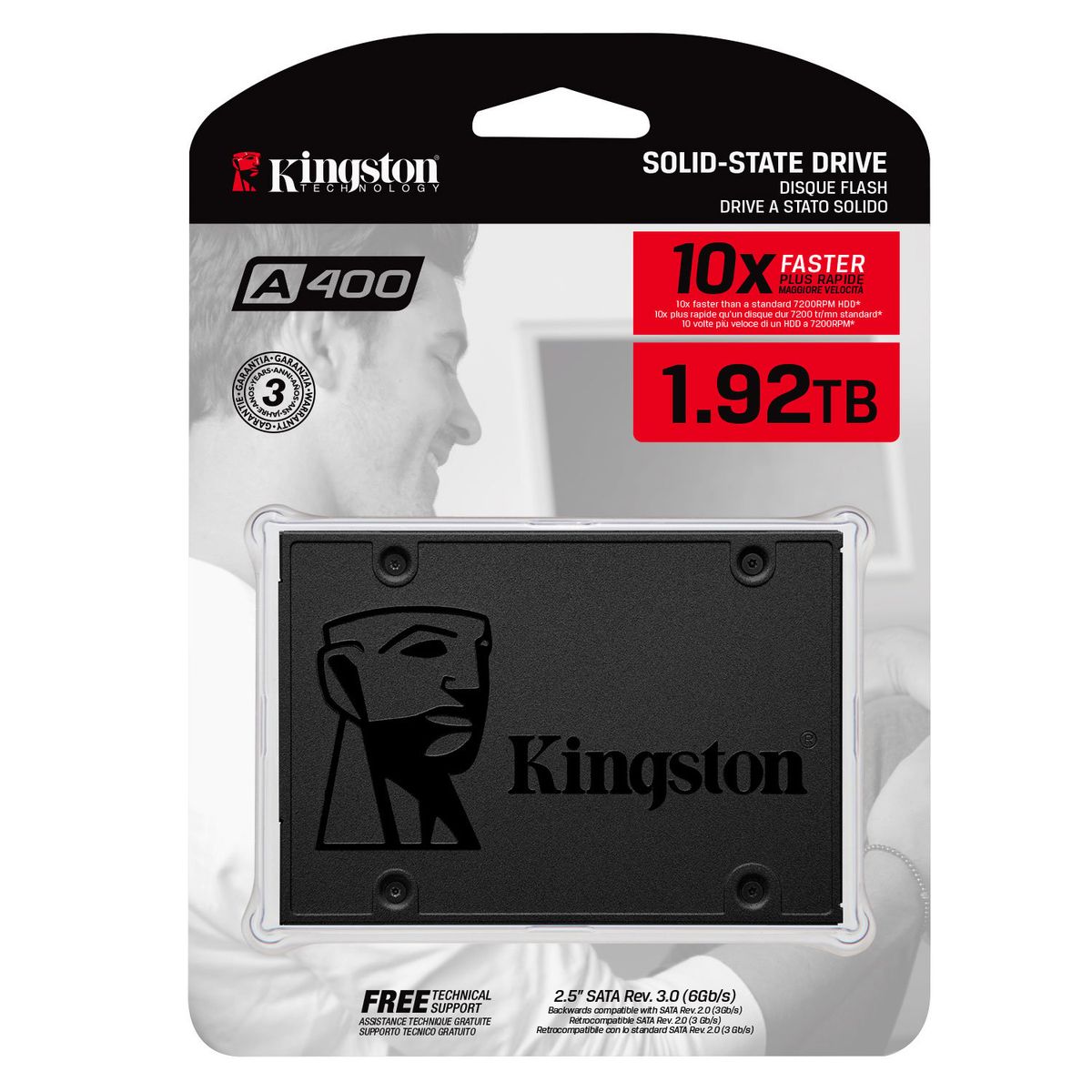 KINGSTON - Disco Solido Interno Kingston SSD A400 1920GB SA400S37/1920G - Lifemax