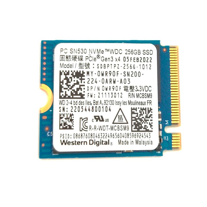 GENERICO - Disco SSD M.2 2230 Western Digital SN530 NvMe 256GB Open Box