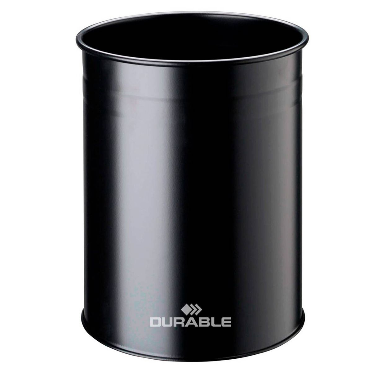 DURABLE - Papelero Metalico Redondo 15L Negro Durable