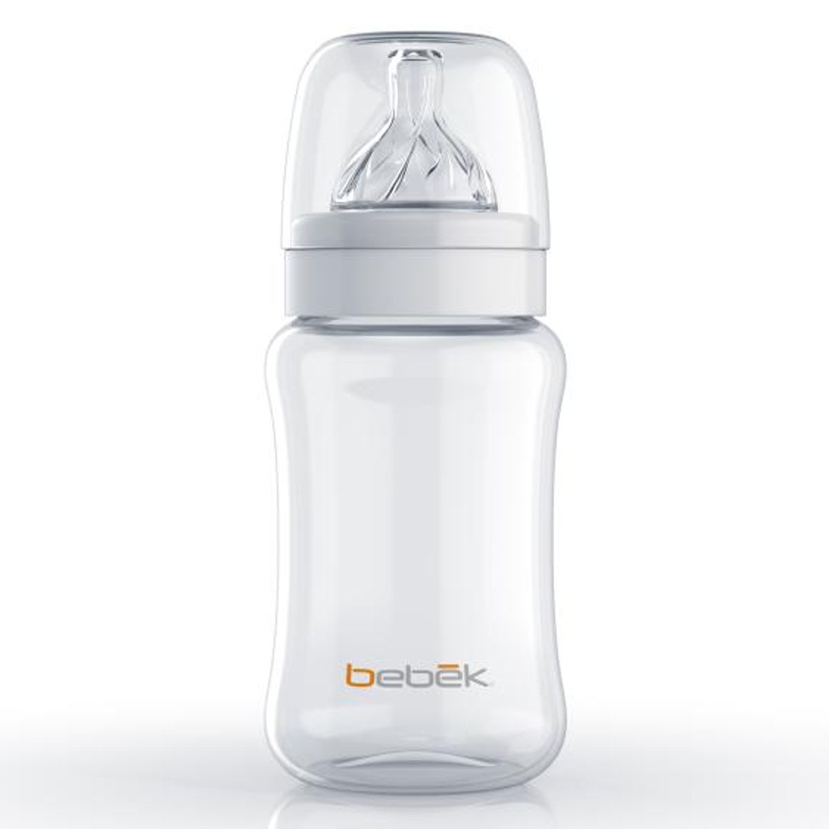 BEBEK - Set de Biberones Clásicos 150ml y 270ml - Tetina SenseFlo™ (Flujo Lento y Medio) - Blanco