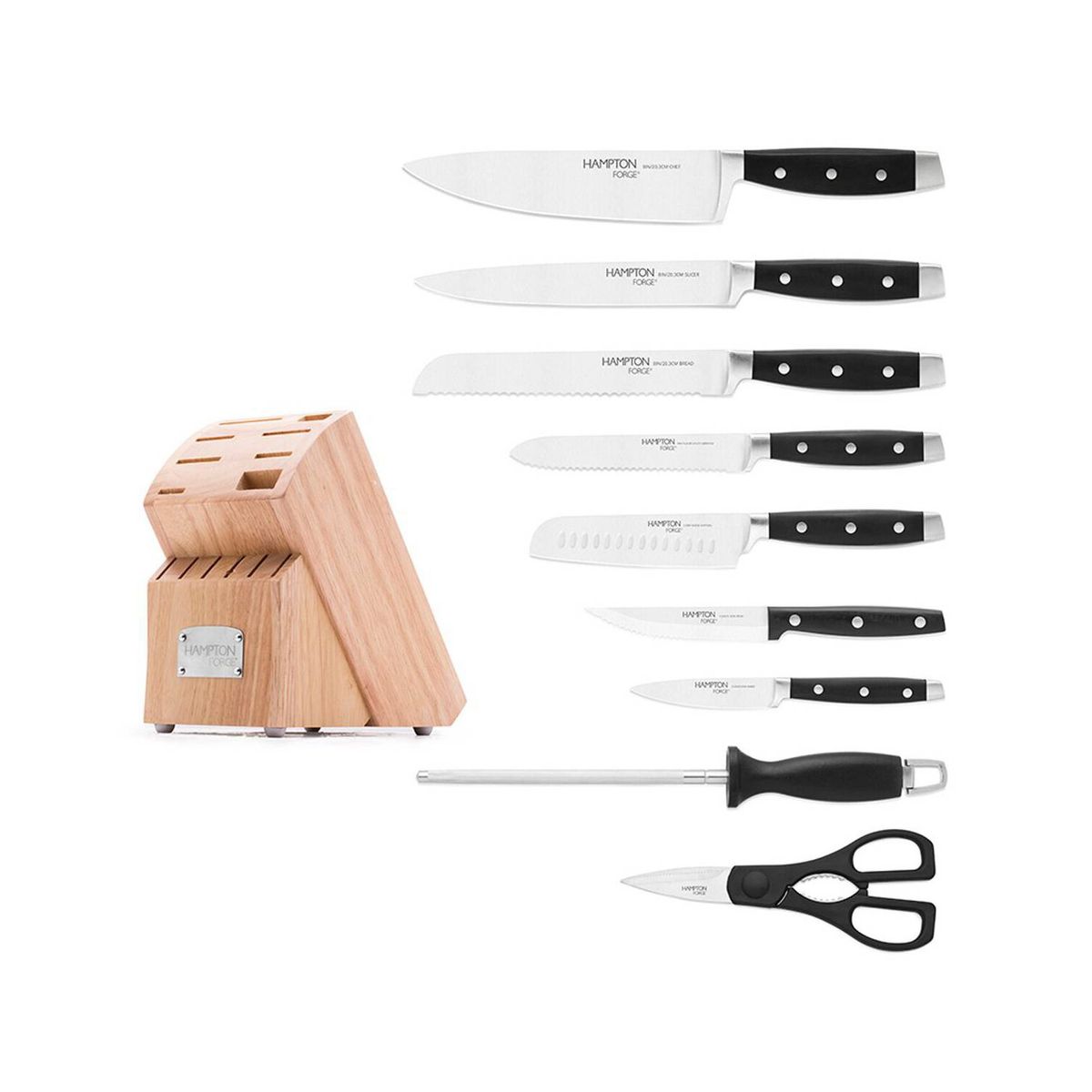HAMPTON FORGE - Set 15 Piezas Cuchillos  Block Continental