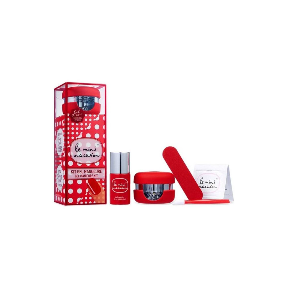 LE MINI MACARON - Kit Manicure Esmaltado Gel Cherry Red