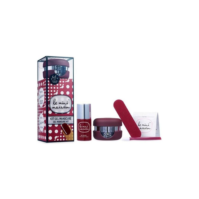 LE MINI MACARON - Kit Manicure Esmaltado Gel Cassis