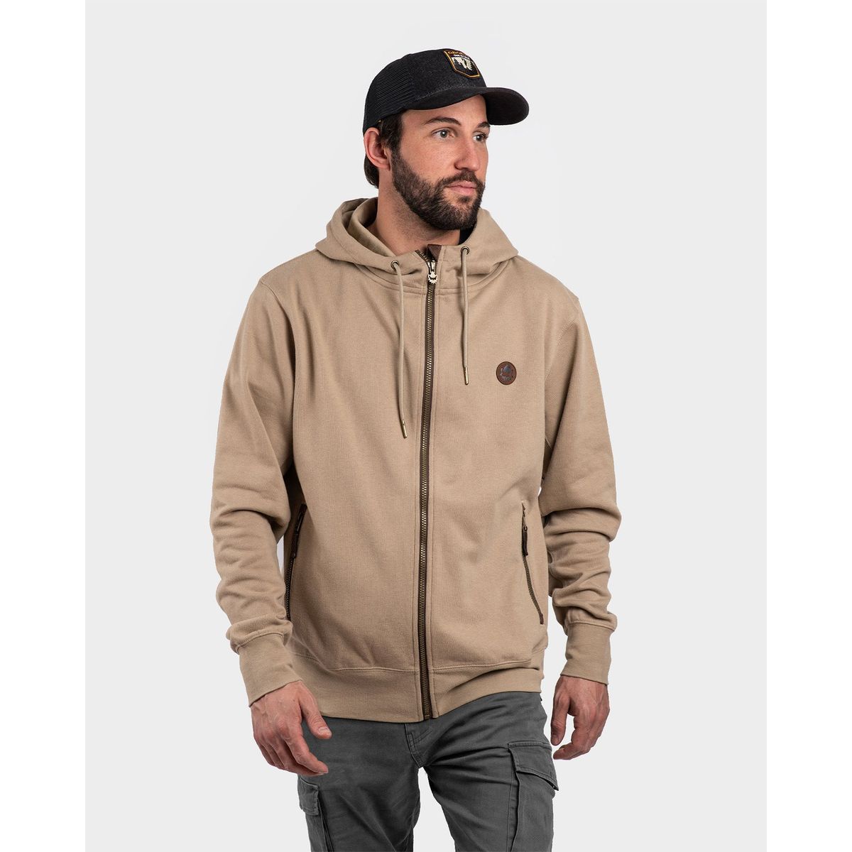GNOMO - Poleron Hoodie Mamek Sand Hombre