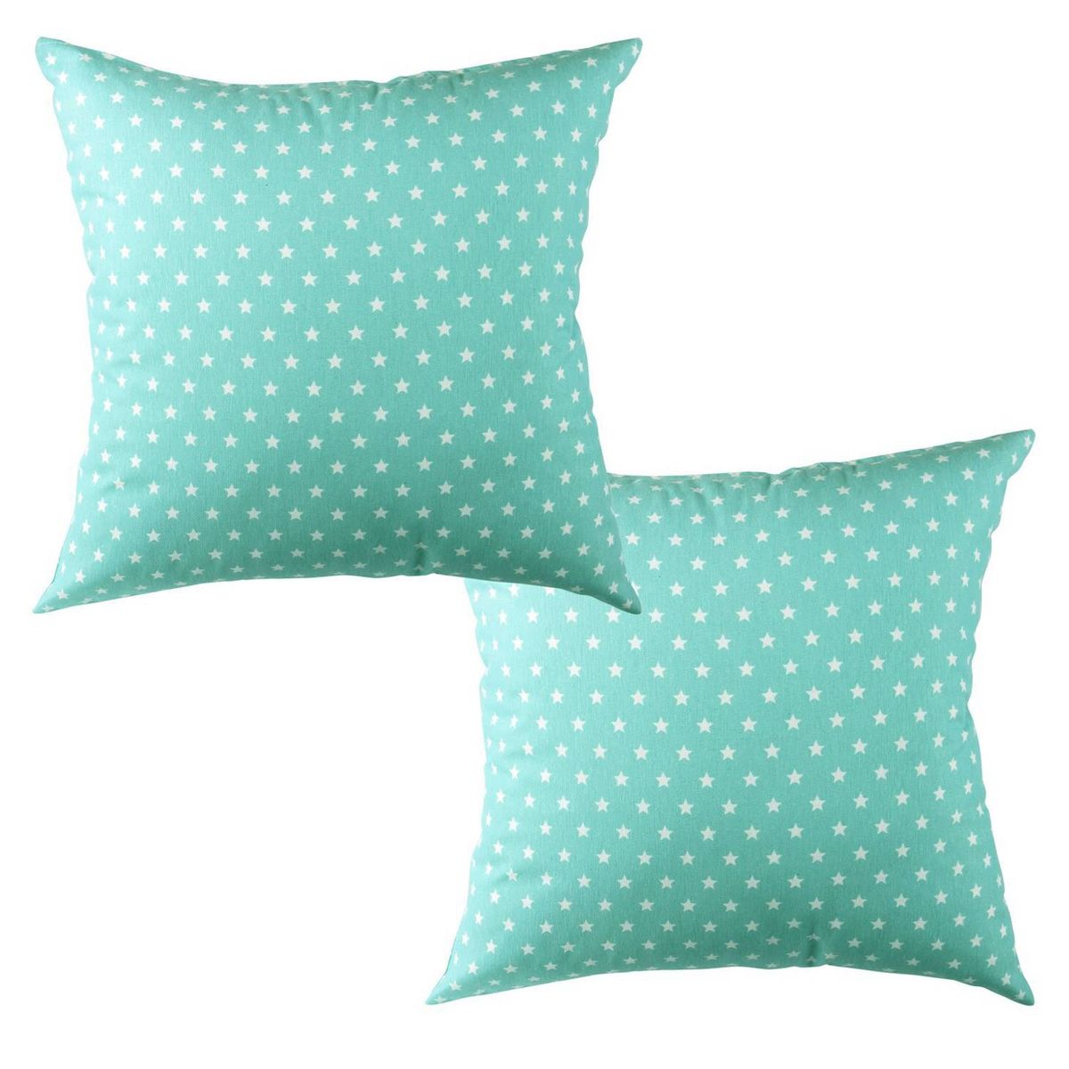 MASEL - Set  2 Cojines Lona Mini Estrellitas Jade 50X50