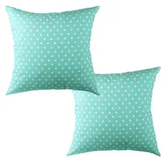 MASEL - Set 2 Cojines Lona Mini Estrellitas Jade 50X50