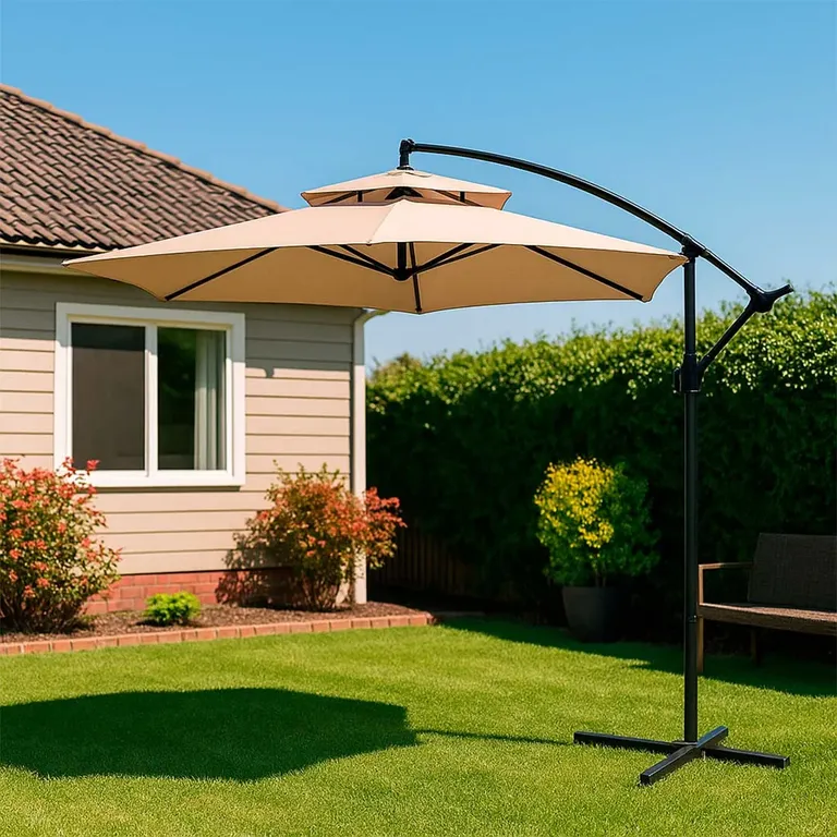 Quitasol lateral Bavaro 3x255 m con ventilacion superior beige