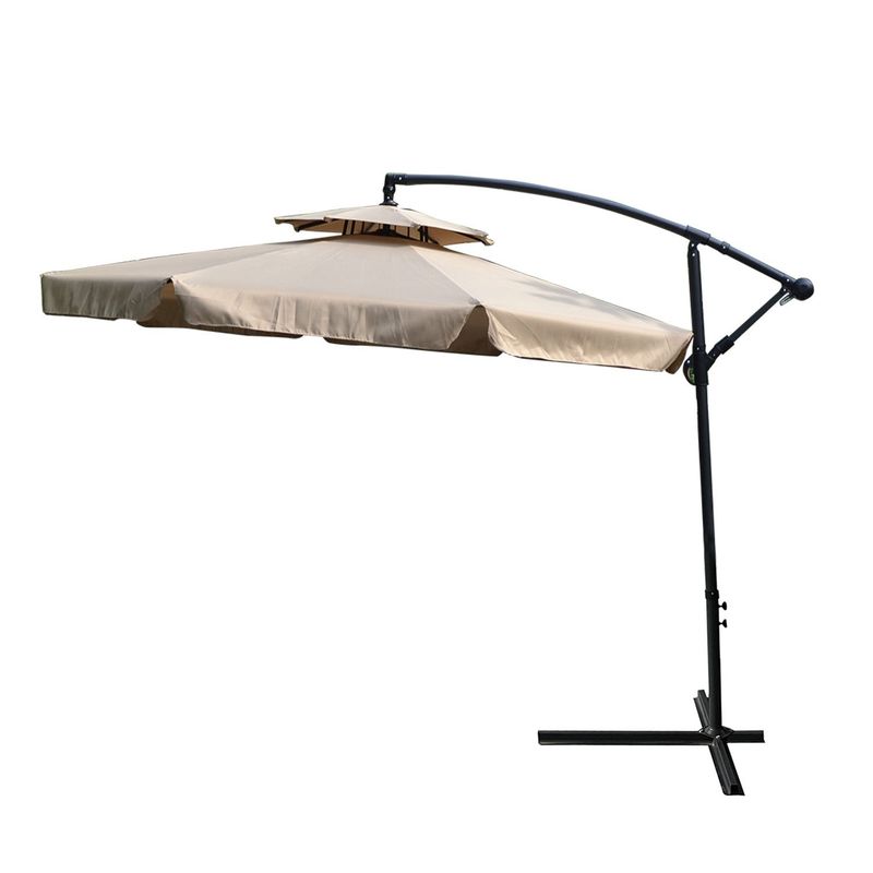 NOVAHUS - Quitasol Modelo Bávaro 255x300x300 cm Café