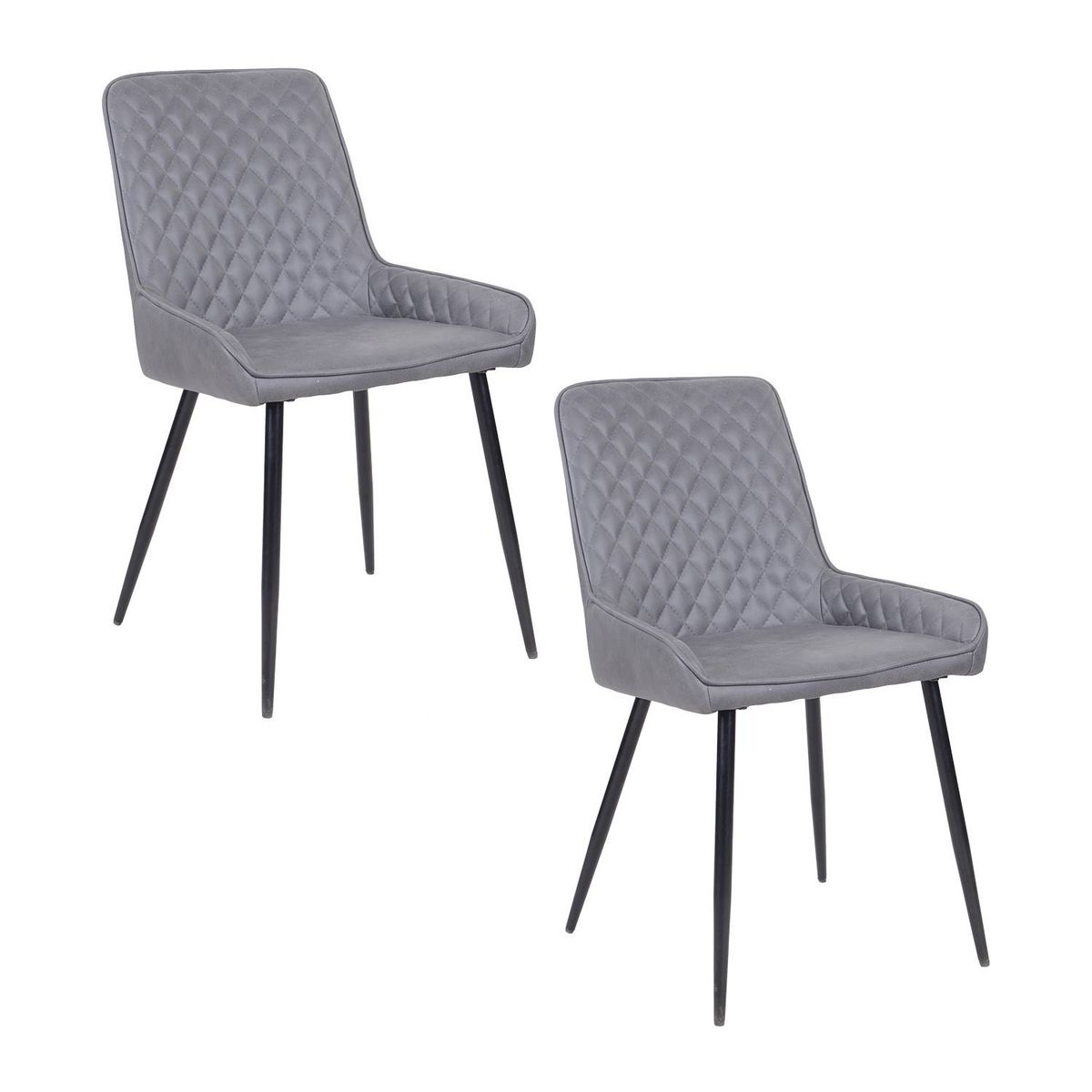 NOVAHUS - Pack 2 Sillas de Comedor Greta Gris
